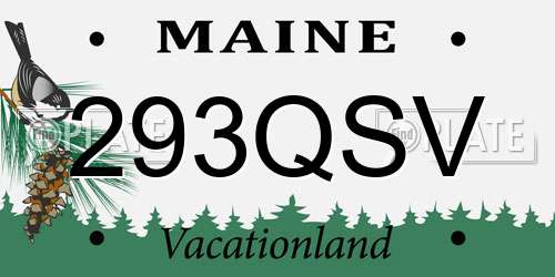 293QSV Maine License Plate