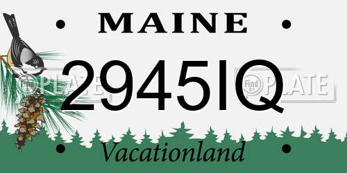 2945IQ Maine License Plate