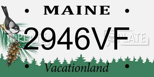 2946VF Maine License Plate