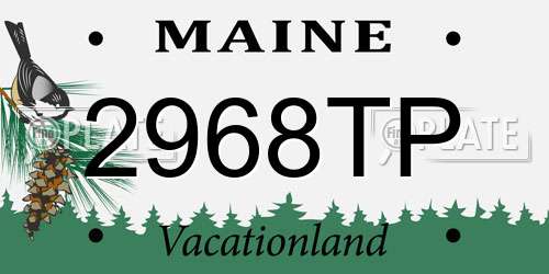 2968TP Maine License Plate