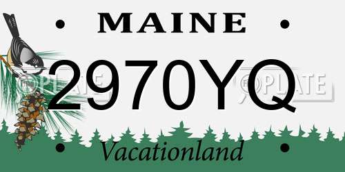 2970YQ Maine License Plate