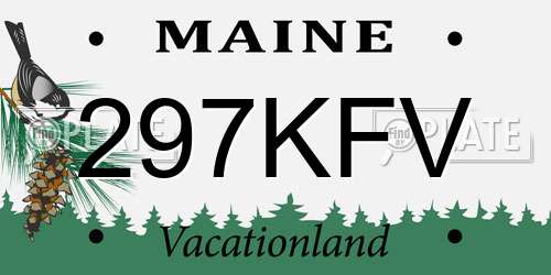 297KFV Maine License Plate