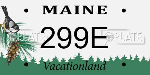 299E Maine License Plate