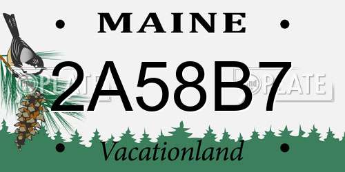 2A58B7 Maine License Plate