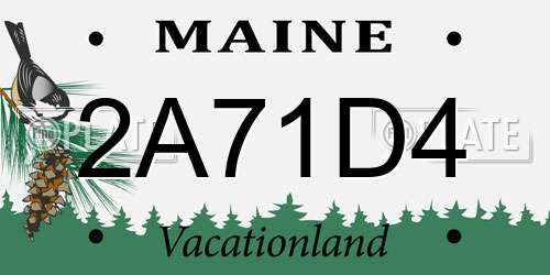 2A71D4 Maine License Plate