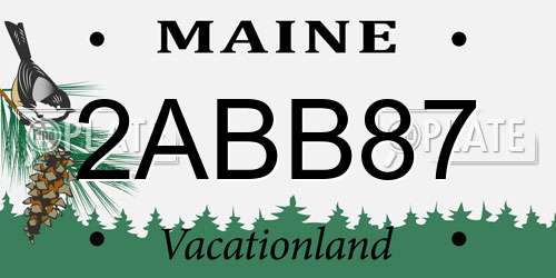 2ABB87 Maine License Plate