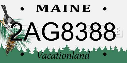 2AG8388 Maine License Plate