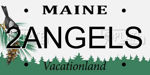 2ANGELS Maine License Plate