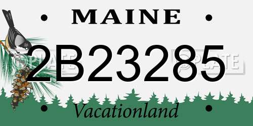 2B23285 Maine License Plate