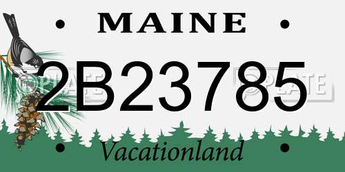 2B23785 Maine License Plate