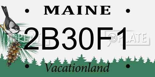 2B30F1 Maine License Plate