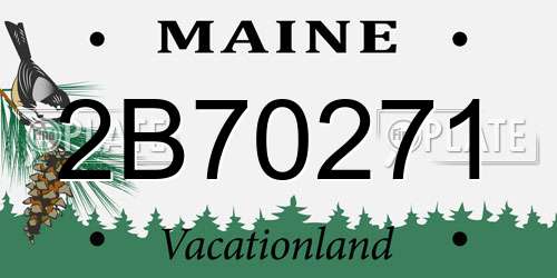 2B70271 Maine License Plate