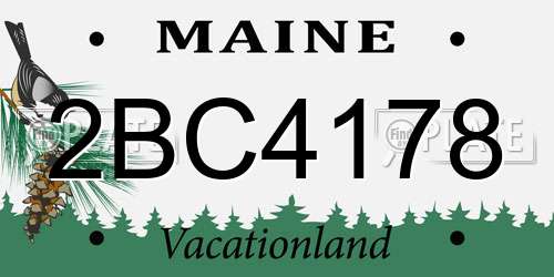 2BC4178 Maine License Plate