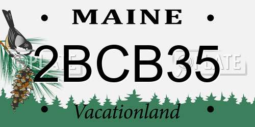 2BCB35 Maine License Plate