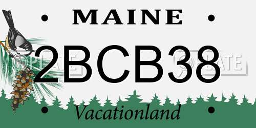 2BCB38 Maine License Plate