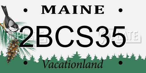 2BCS35 Maine License Plate