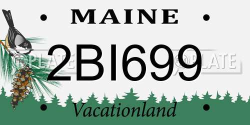 2BI699 Maine License Plate