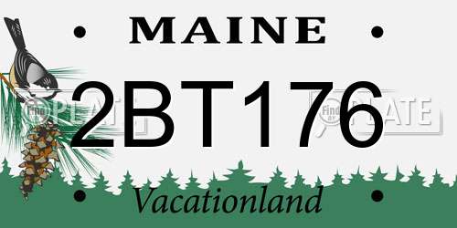 2BT176 Maine License Plate