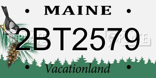 2BT2579 Maine License Plate