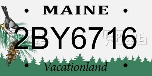 2BY6716 Maine License Plate