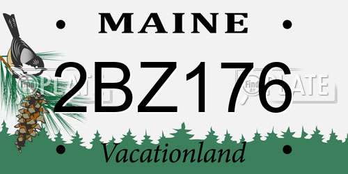 2BZ176 Maine License Plate