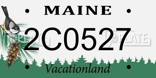 2C0527 Maine License Plate