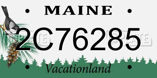 2C76285 Maine License Plate