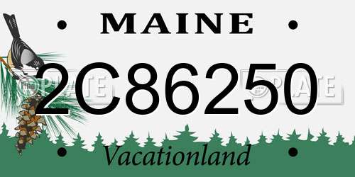2C86250 Maine License Plate