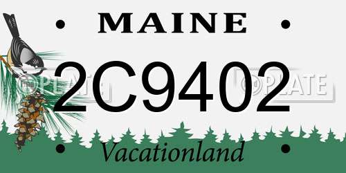 2C9402 Maine License Plate