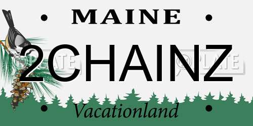 2CHAINZ Maine License Plate