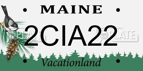 2CIA22 Maine License Plate