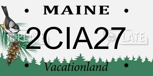 2CIA27 Maine License Plate