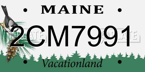 2CM7991 Maine License Plate