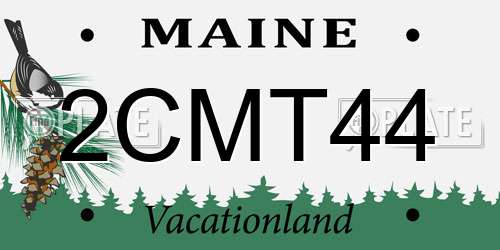 2CMT44 Maine License Plate