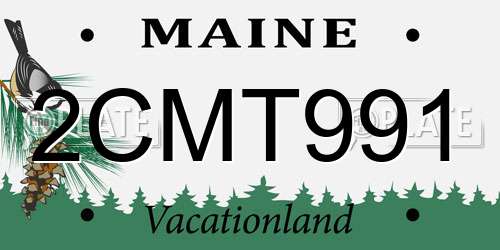 2CMT991 Maine License Plate