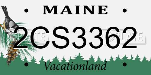 2CS3362 Maine License Plate