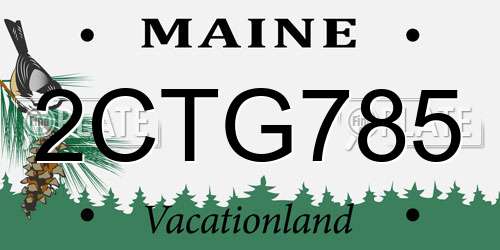 2CTG785 Maine License Plate