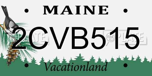 2CVB515 Maine License Plate
