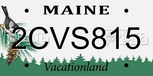 2CVS815 Maine License Plate