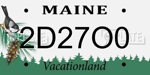 2D27O0 Maine License Plate