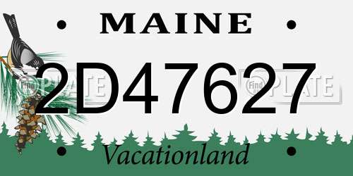 2D47627 Maine License Plate