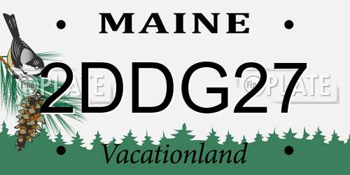 2DDG27 Maine License Plate