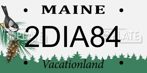2DIA84 Maine License Plate