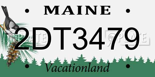 2DT3479 Maine License Plate