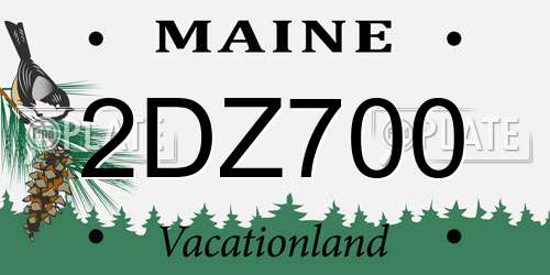 2DZ700 Maine License Plate