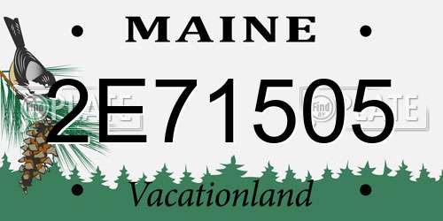 2E71505 Maine License Plate
