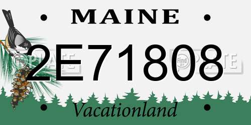2E71808 Maine License Plate