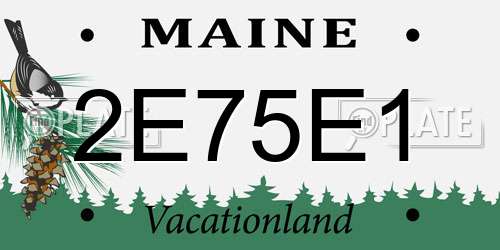 2E75E1 Maine License Plate