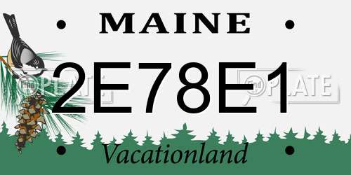 2E78E1 Maine License Plate