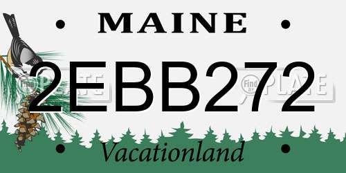2EBB272 Maine License Plate